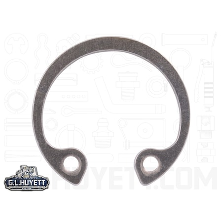 Rotor Clip Internal Retaining Ring, Stainless Steel, Plain Finish, 0.5 in Bore Dia. BHO-050-SS